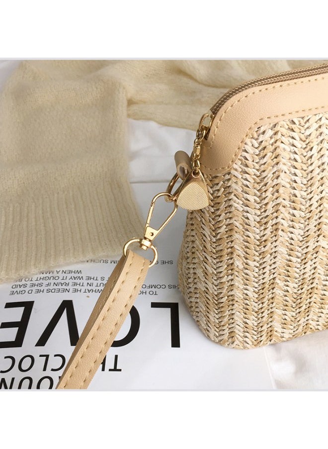 WAOKN Women's Korean Beach Shoulder Bag, Ladies Travel Bag Crossbody Bag Sling Bag Side Bag, PVC Material Woven Carry Bag Gift Bag Handbag for College Students and Teenagers  - Image 4