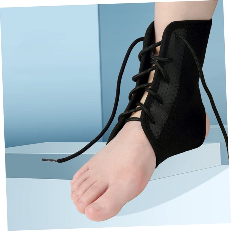 4 قطع دعامة الكاحل الأسود للكاحل الملتوي دعم وتر القدم للسيدات - Image 3