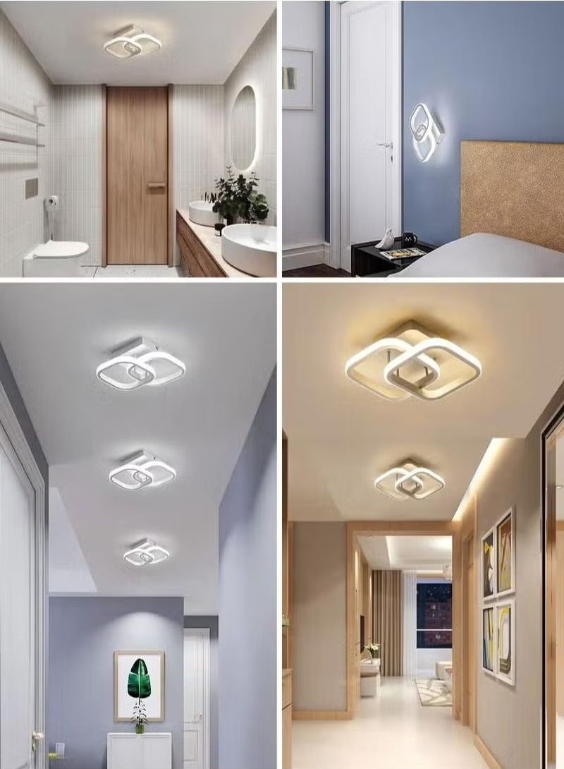 Beauenty Acrylic LED Ceiling Lamp Double Square/22W/3 Colors for Bedroom Living Room Hallway Kitchen - Image 3