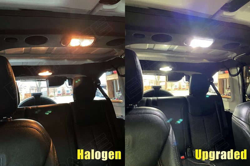 ENDPAGE 7-Pieces Wrangler Interior LED Light Kit for 2007-2018 Jeep Wrangler JK 2-Door White 6000K Interior LED Lighting Package+ License Plate Lights, Install Tool - Image 4