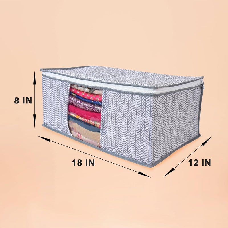SHAPING FABRIC Non-Woven Garment Cover with Transparent Window & Double Metal Zipper - Dustproof Storage Bag for Sarees, Suits, Jackets, and Shirts - Image 2