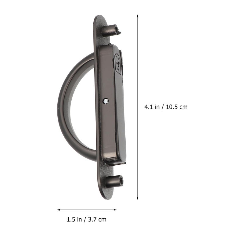 Pearl Black Semi Circle Wardrobe Door Handle Cabinet Grip with Screws Kitchen Furniture Hardware - Image 3