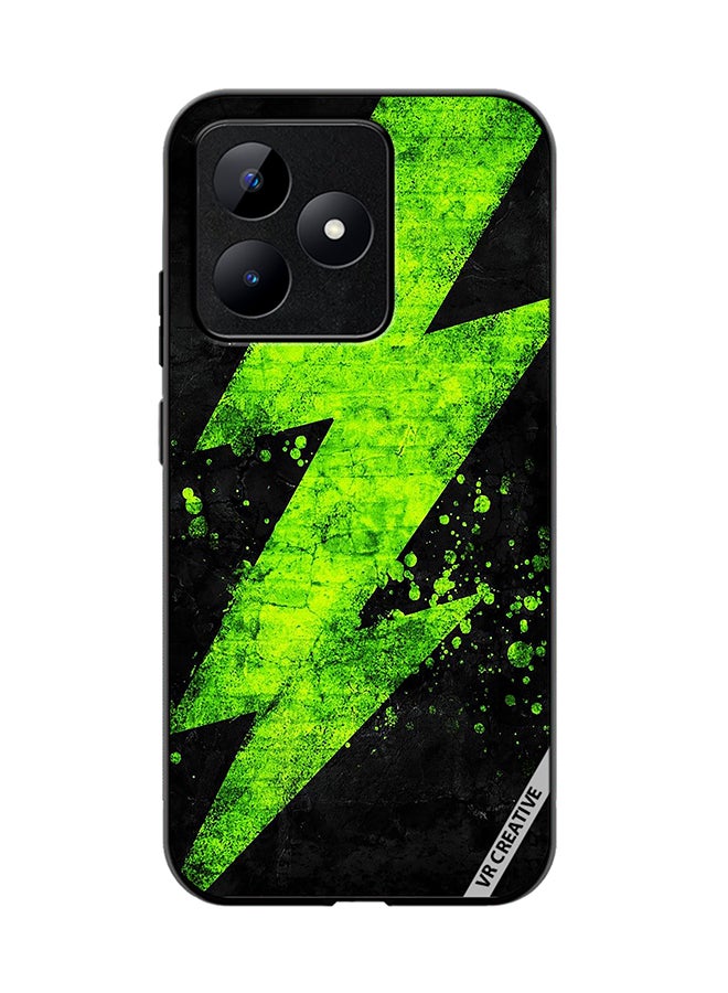VR CREATIVE Protective Case Cover For Realme C53 Green Electricity Design Multicolour - Image 1