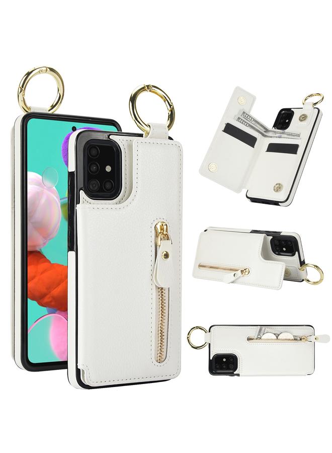 S-TOP Case For Samsung Galaxy A51 4G Litchi Texture Zipper Double Buckle Card Bag Phone Case - Image 1