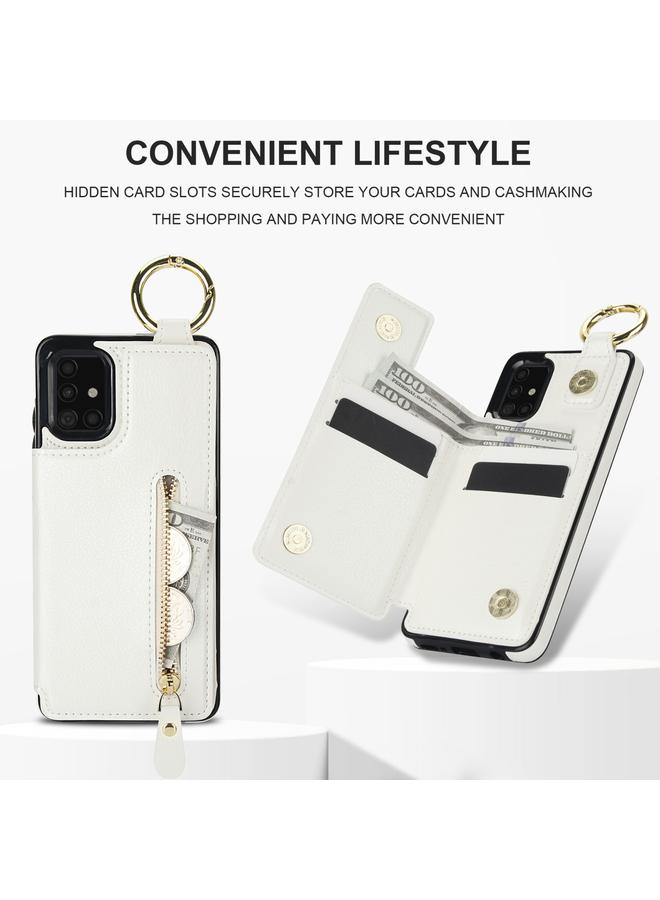 S-TOP Case For Samsung Galaxy A51 4G Litchi Texture Zipper Double Buckle Card Bag Phone Case - Image 5
