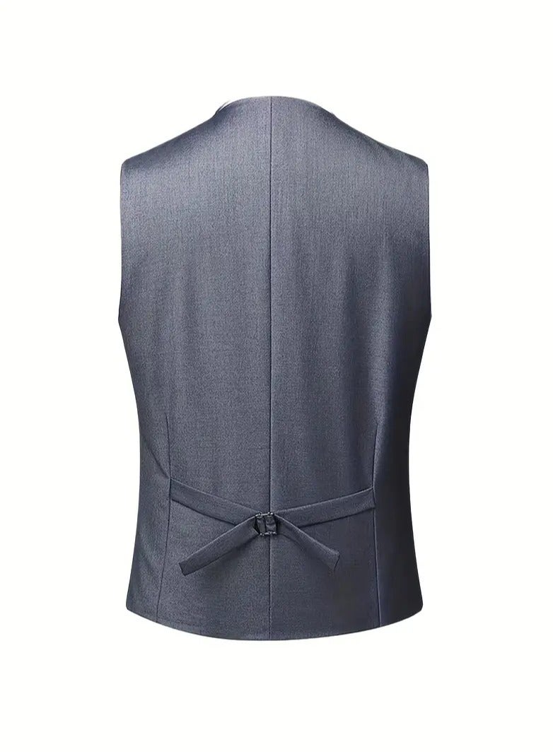 Breathable Grey Prayer Ready Suit - Swiss Tech Anti-Static, Adjustable Waist Vest & Cool-Touch Lining - Image 3