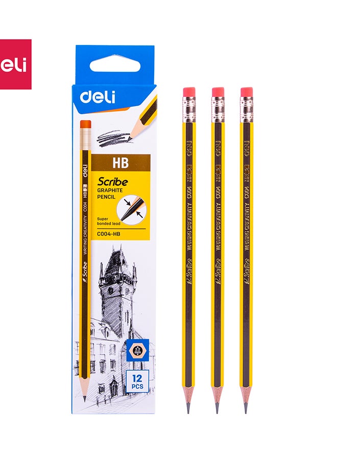Deli Graphit Pencil Hb With Errases - Image 5