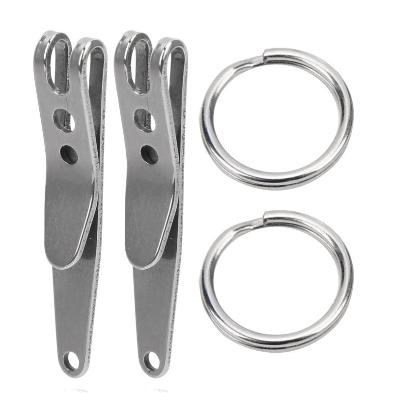 Stainless Steel Belt Clip: Durable Flexible Construction - Multi-Purpose Pocket Clip for Outdoor Use, Key Holder & Tool Organization - Image 4
