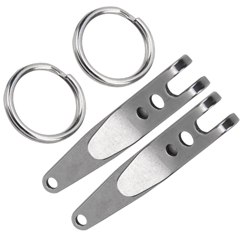 Stainless Steel Belt Clip: Durable Flexible Construction - Multi-Purpose Pocket Clip for Outdoor Use, Key Holder & Tool Organization - Image 1