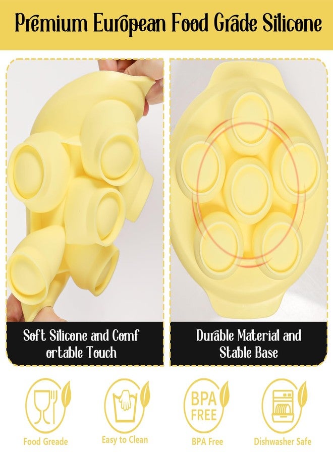 Koluti 6 Holes Nonstick Silicone Escargot Baking Dish，2-Pack Oven Safe French Snail Plates with Double-handle, 6.7 Inch Seafood Mushroom Serving Dishes for Dinner, Kitchen, Restaurant, Party - Image 5