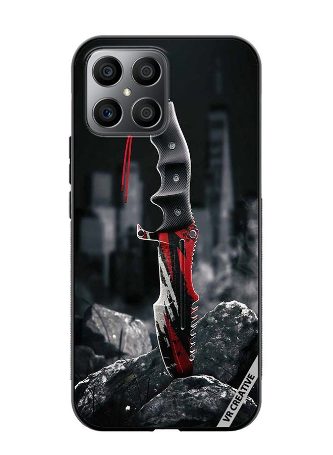 VR CREATIVE Protective Case Cover For Honor X8 Huntsman Knife Design Multicolour