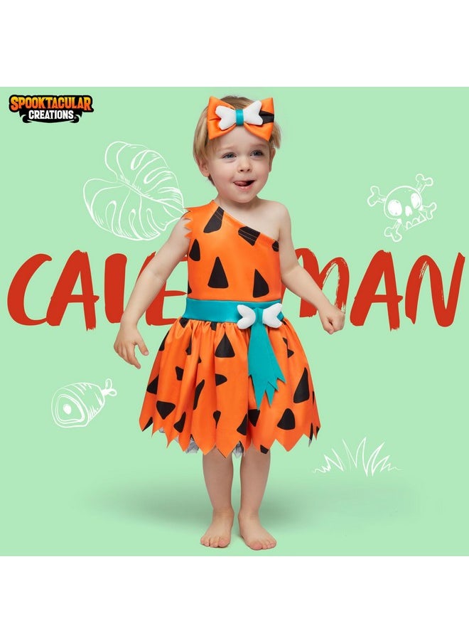 Spooktacular Creations - Baby Caveman Costume For Girl, Halloween Cavegirl Costume For Girls Baby Halloween Costume Cosplay Parties(18-24 Months) - Image 1