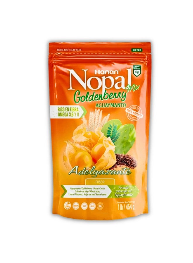 Hanan Peruvian Secrets Nopal Mix Aguaymanto 454g - 100% Natural High-Fiber Goldenberry Blend for Digestive Health, Vegan, Non-GMO, Gluten-Free, Keto from Peru (16oz) - Image 1