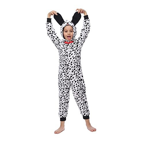 Sincere Party Dalmatians Onesie Costume for KidsMade of Fleece Spotted Dog Onesie Dress Up M68 - Image 1