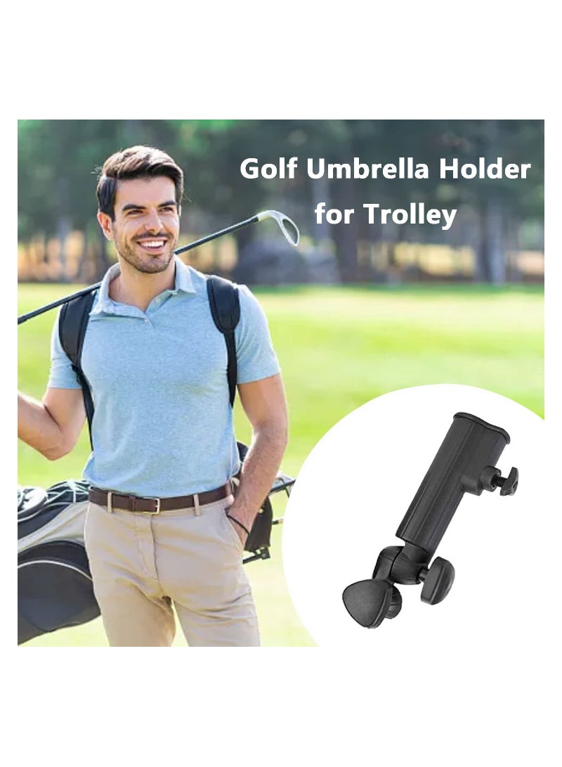 SYOSI Umbrella Stand, Golf Umbrella Holder, Golf Umbrella Holder for the trolley, Adjustable Plastic Stand Push Pull Bike Cart Umbrella Clip Mounting Attachment for Outdoor Sports - Image 3