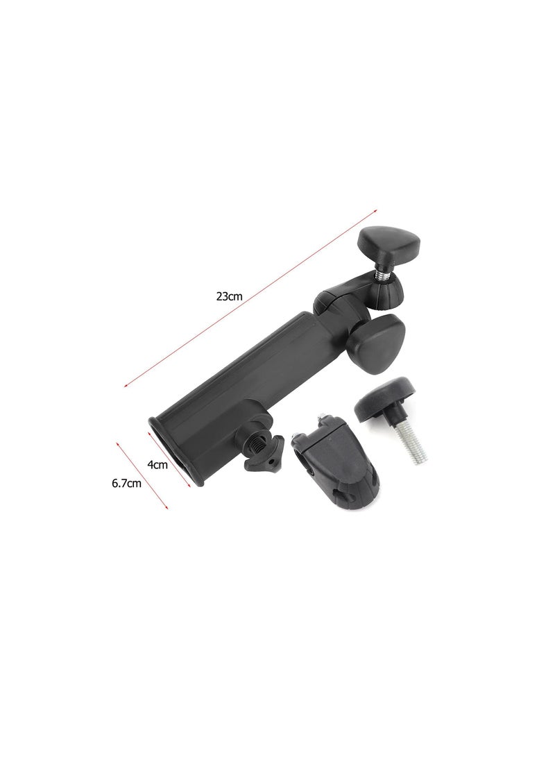 SYOSI Umbrella Stand, Golf Umbrella Holder, Golf Umbrella Holder for the trolley, Adjustable Plastic Stand Push Pull Bike Cart Umbrella Clip Mounting Attachment for Outdoor Sports - Image 2