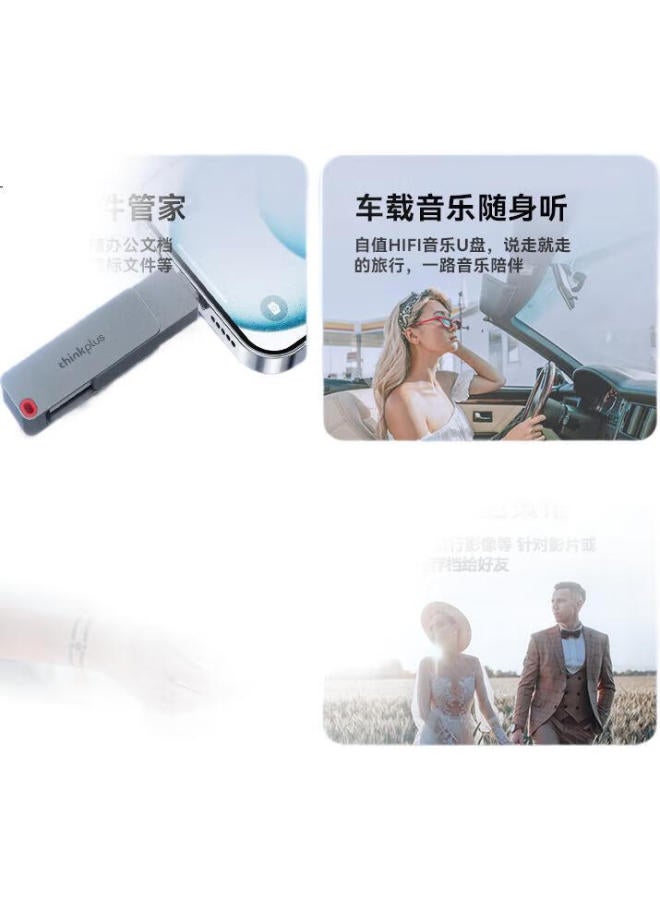 thinkplus Thinkplus Lenovo 256Gb Type-C Usb3.2 Dual-Interface Flash Drive, Compatible With Phones And Computers, Large Capacity, Office And Business Usb Drive, Tpu301 Series - Image 1