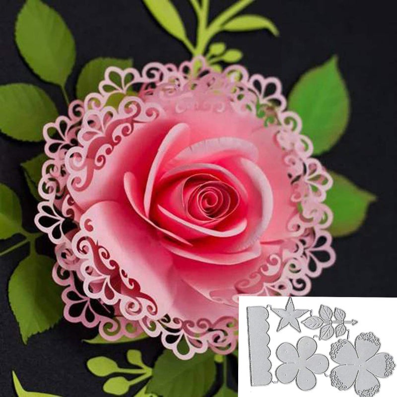 DDeehs Scrapbooking Die Cuts Merry Christmas Wedding Flower Leaf Cutting Dies Stencils for DIY Scrapbooking Album Decorative Embossing Paper Dies for Card Making