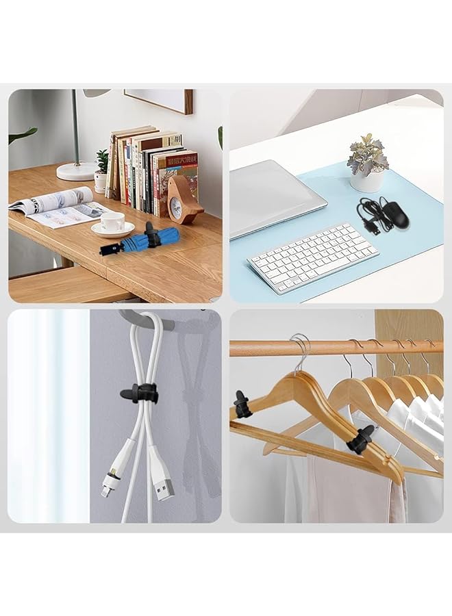 erorex Cable Ties Silicone Zip Ties Reusable Zip Ties 40 Pcs Silicone Material Five Hole Design Adjustable Size Soft Practical Portable Tool Storage Suitable For Headphone Cable Tv Cable Computer Cable - Image 4