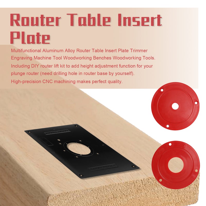 Multifunctional Aluminum Alloy Router Table Insert Plate Trimmer Engraving Machine Tool Woodworking Benches Woodworking Tools - Image 3