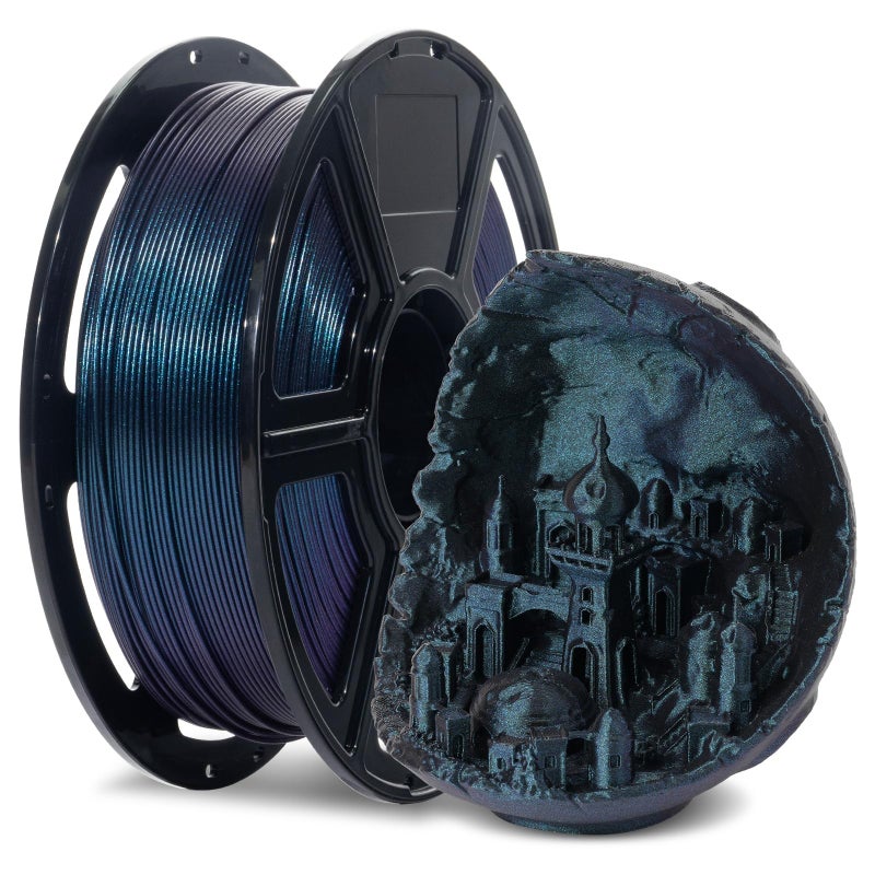 FLASHFORGE Rapid PLA Filament 1.75mm +/- 0.02mm Burnt Titanium, Max 500mm/s High Speed Printing, 3D Printer Filament 1kg(2.2lbs), Changing Colors with Light, Perfectly Hide The Layer Line - Image 1