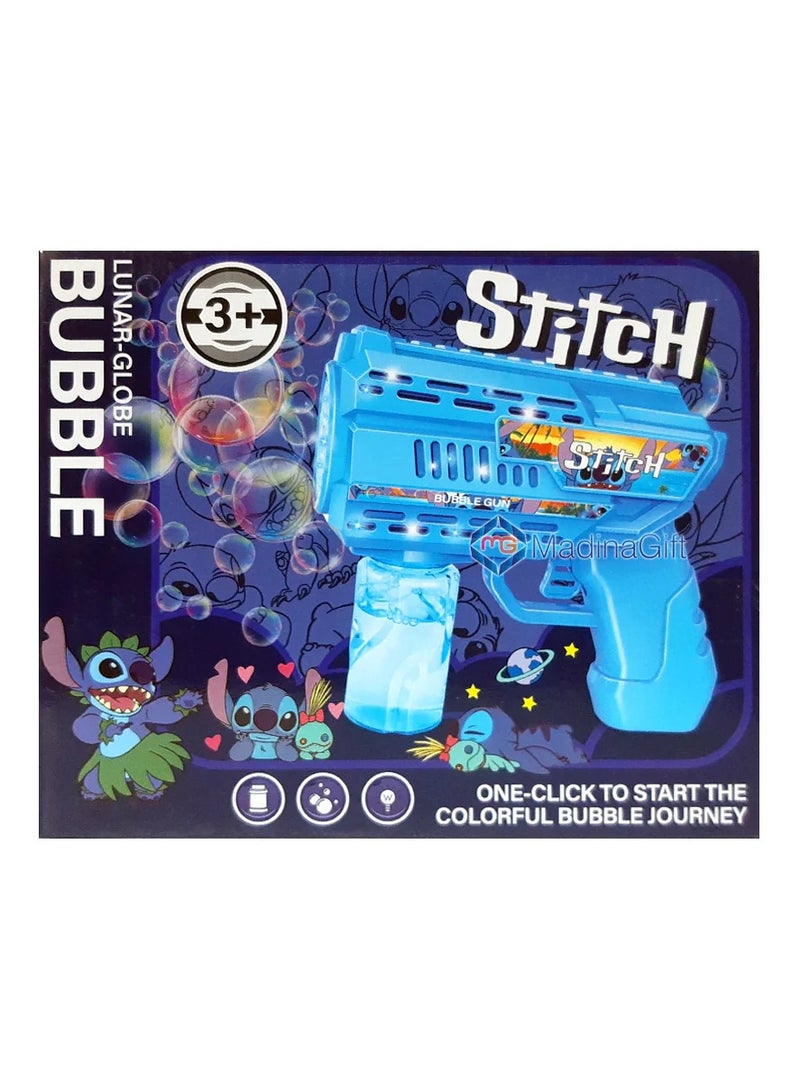STITCH Automatic Bubble Maker Gun – Colorful Bubble Blower Toy with Multiple Nozzles, Easy Grip Handle, and Refillable Solution Tank – Outdoor Fun Toy for Kids, Parties, Birthdays, and Summer Play - Image 3