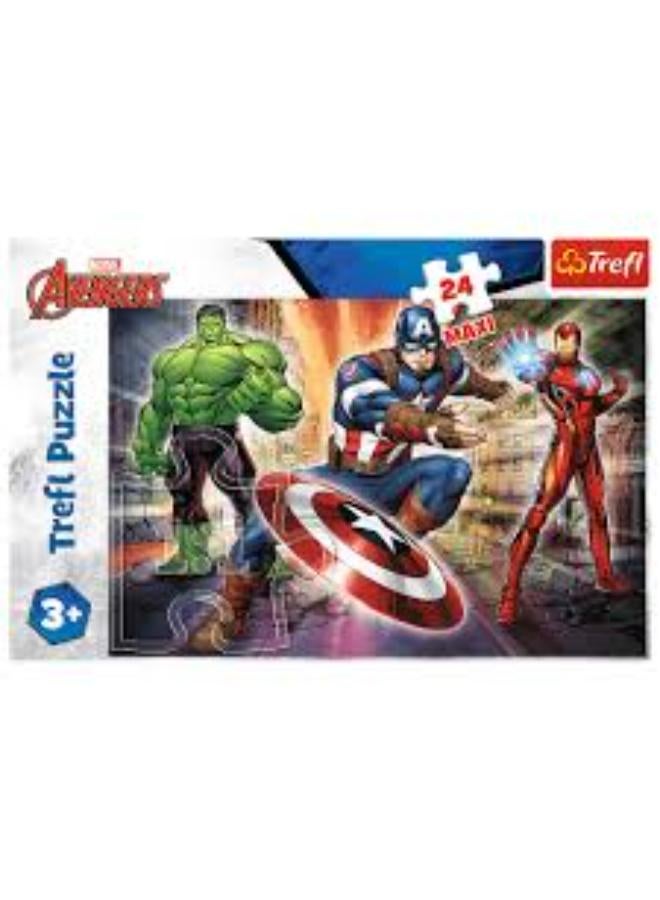 Trefl Puzzles - "24 Maxi" - In the world of Avengers / Disney Marvel The Avengers