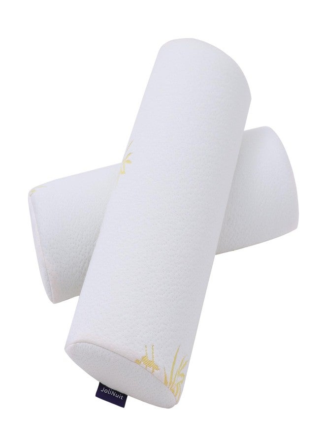 JoliNuit 2Pcs Half Moon Bolster for Head, Knees,Ankle Support, Leg Elevation Cushion - Back, Lumbar, Neck Pain Relief,Semi Roll Gel Foam Pillow for Back and Side Sleepers -Chair Seat Pillow - Image 4