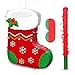 Harrycle Christmas Stocking Piata 16 Inch Christmas Mexican Piata with Stick Blindfold Pack Xmas Bundle for Xmas Birthday Holiday Party Game Container Favor Photo Prop Decoration - Image 2