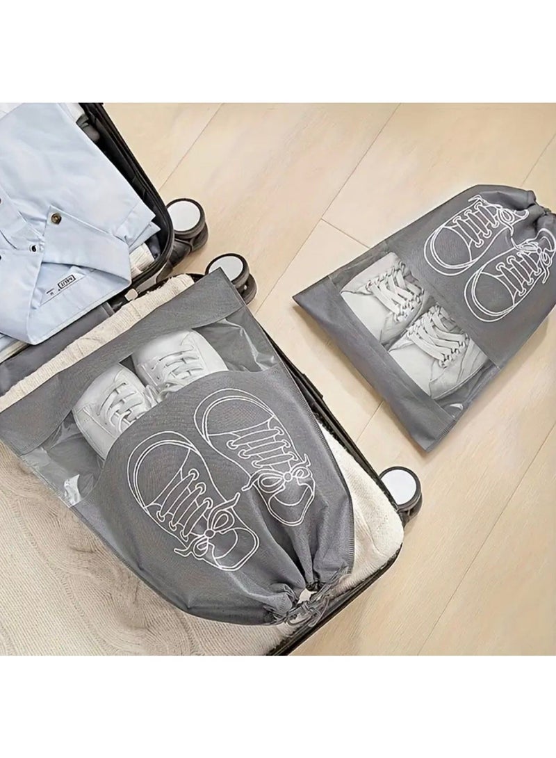 حقائب تخزين أحذية السفر - خفيفة الوزن، شفافة، 10 قطع - Image 4