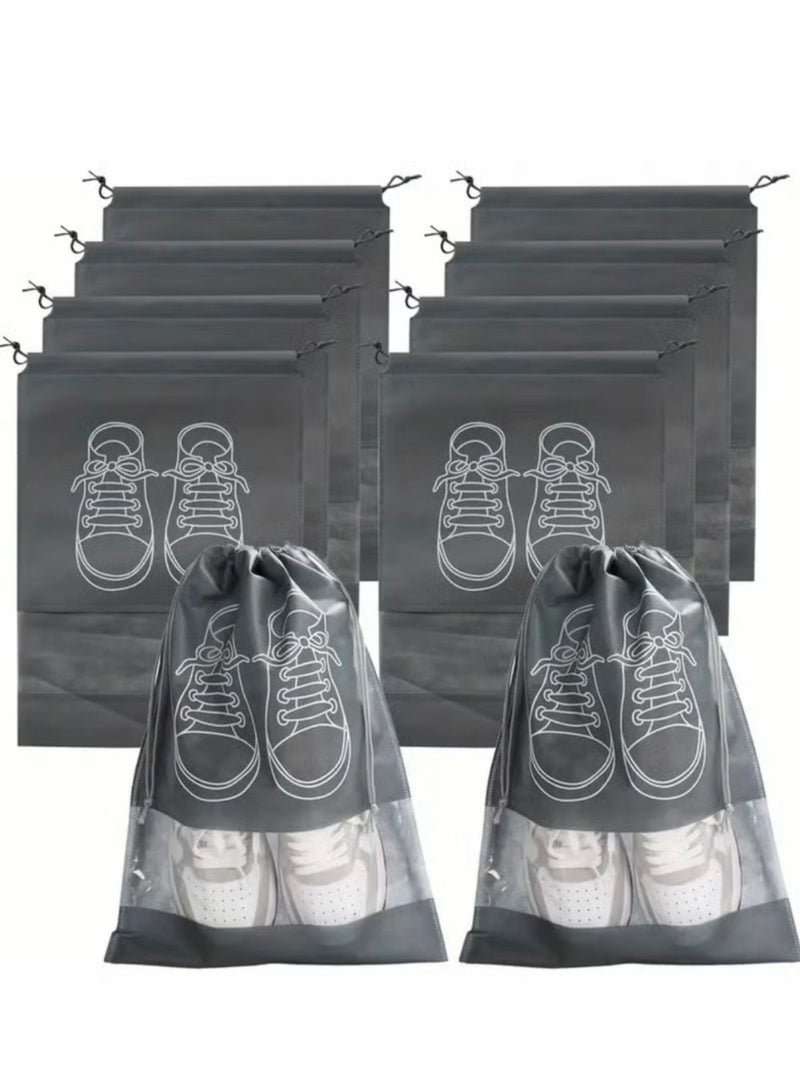 حقائب تخزين أحذية السفر - خفيفة الوزن، شفافة، 10 قطع - Image 1