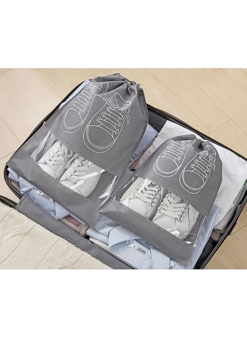 حقائب تخزين أحذية السفر - خفيفة الوزن، شفافة، 10 قطع - Image 2