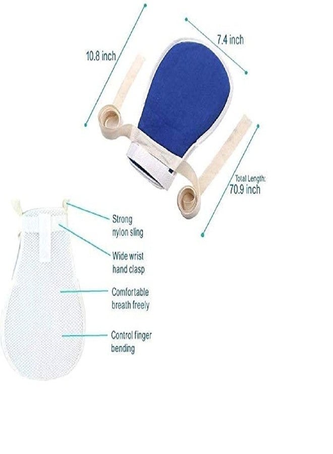 FveBzem 1 Pair Hands Finger Control Mitts Dementia Safety Restraint Gloves Hand Infection Protectors Padded Mitts Safety Prevent Finger Harm Fixed Gloves for Medical Restraints Patient Elderly - Image 3