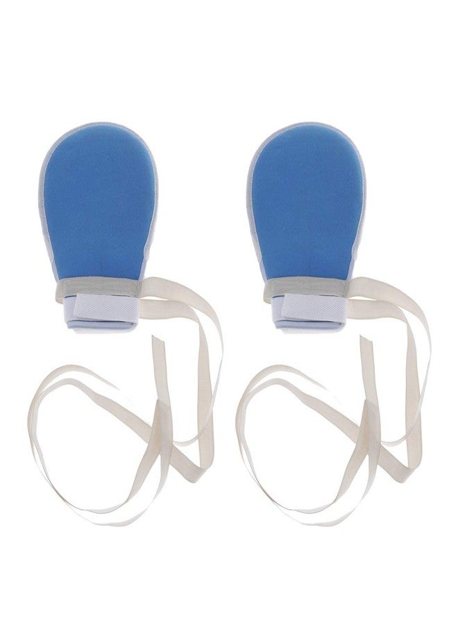 FveBzem 1 Pair Hands Finger Control Mitts Dementia Safety Restraint Gloves Hand Infection Protectors Padded Mitts Safety Prevent Finger Harm Fixed Gloves for Medical Restraints Patient Elderly - Image 1