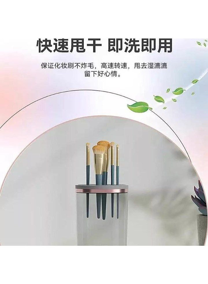 منظم ومنظف فرش المكياج متعدد الاستخدام – حامل فرش مع سطح تنظيف عملي للحفاظ على الفرش نظيفة ومرتبة HR - Image 5