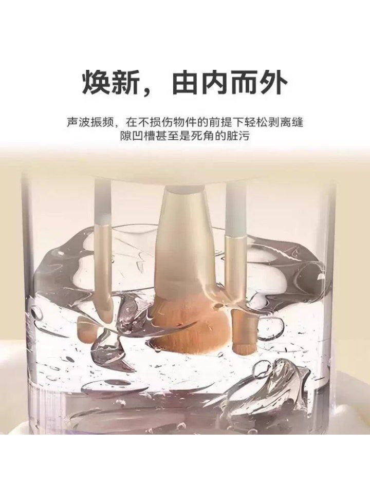 منظم ومنظف فرش المكياج متعدد الاستخدام – حامل فرش مع سطح تنظيف عملي للحفاظ على الفرش نظيفة ومرتبة HR - Image 3