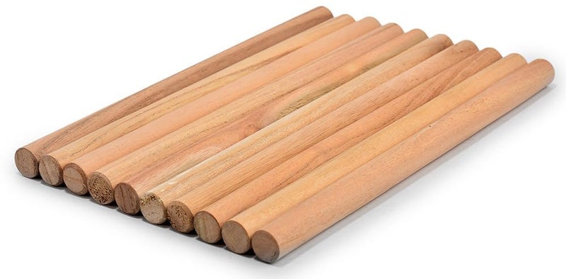 Makemore Creations 8 inches Wooden Dowel Rods for Crafts, Pack of 10 pcs Solid Hardwood Sticks for DIY Projects, Hanging Decor, Woodworking, and Craft Supplies (10mm Diameter) - Image 3