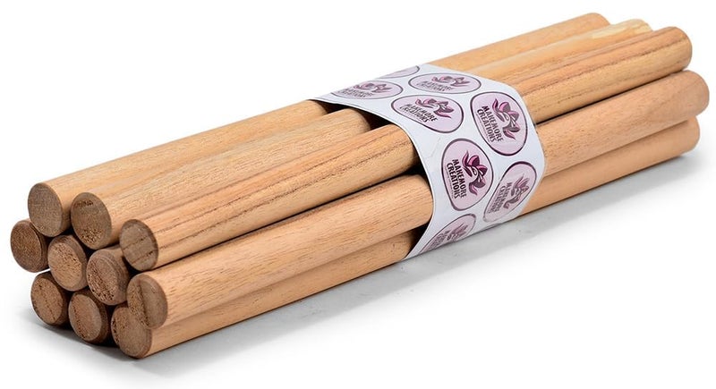 Makemore Creations 8 inches Wooden Dowel Rods for Crafts, Pack of 10 pcs Solid Hardwood Sticks for DIY Projects, Hanging Decor, Woodworking, and Craft Supplies (10mm Diameter) - Image 2