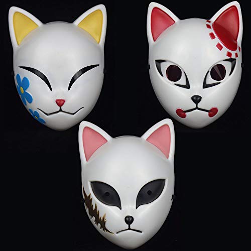 damdos Halloween Prop Cosplay Mask for Makomo Tanjirou Sabito Cosplay Masks Birthday Gifts (Sabito) - Image 4