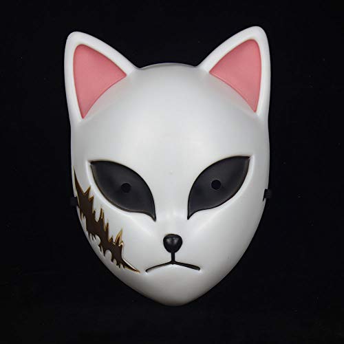 damdos Halloween Prop Cosplay Mask for Makomo Tanjirou Sabito Cosplay Masks Birthday Gifts (Sabito) - Image 2