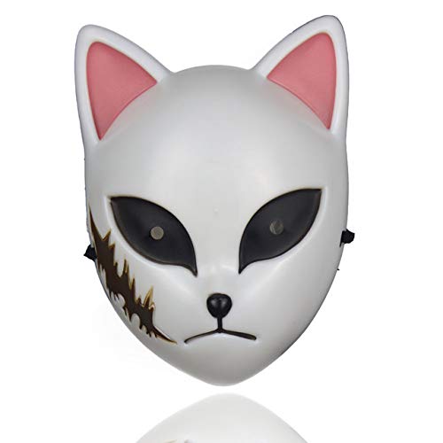 damdos Halloween Prop Cosplay Mask for Makomo Tanjirou Sabito Cosplay Masks Birthday Gifts (Sabito) - Image 1