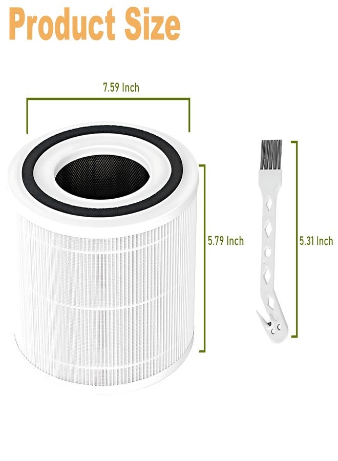 BRENSTEN 1 Pack Core 300 Replacement Filter for True HEPA LEVOIT Core 300 and Core 300S Air Purifier, Core 300-RF, 3-in-1 H13 Activated Carbon Filtration System for Dust, Lint, Pollen, Pet Dander etc. (White) - Image 4