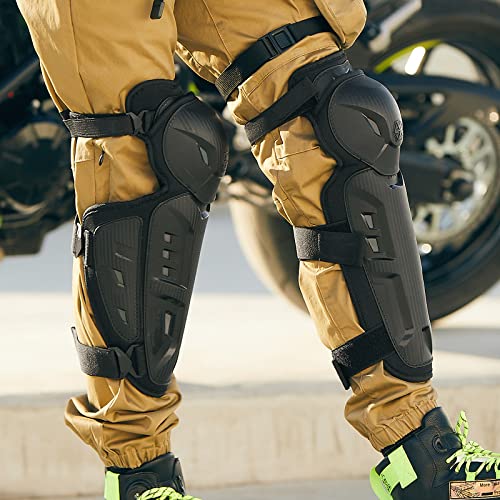 Scoyco 4pcs Motorcycle Knee Shin Guards Black Adjustable Anti-slip Knee Cap Pads Protector Armor for Motocross - Image 5