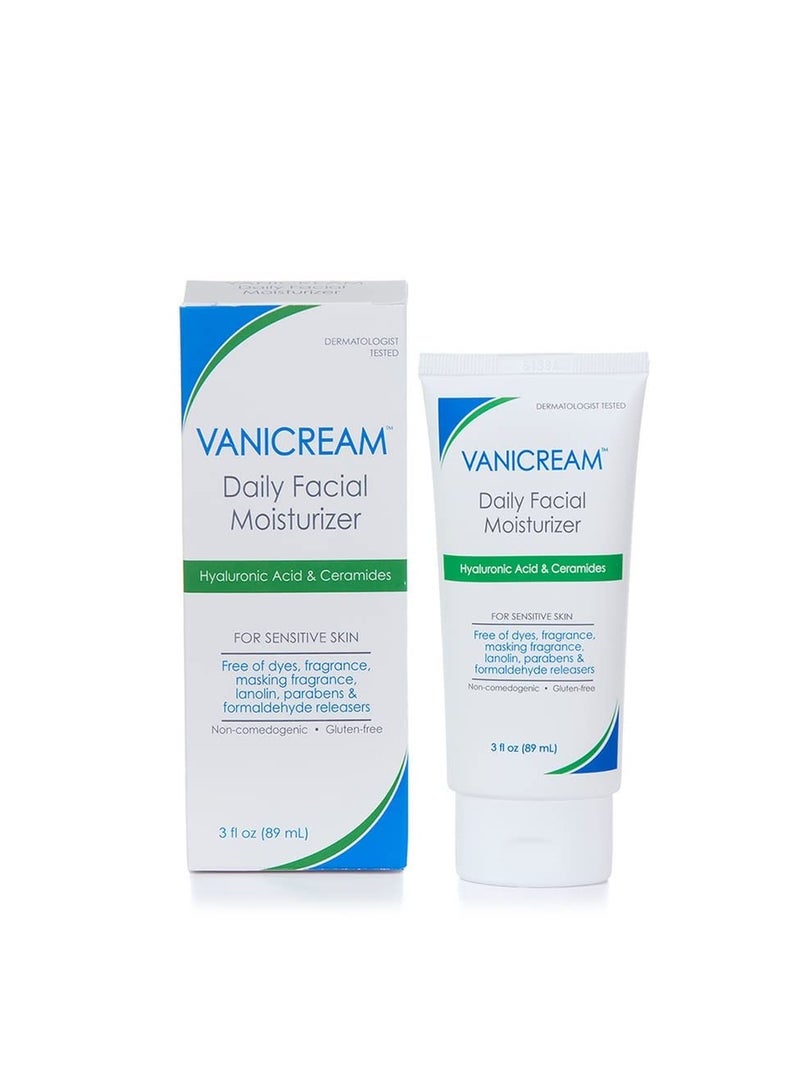 Vanicream Daily Facial Moisturizer With Ceramides and Hyaluronic Acid - Formulated Without Common Irritants for Those with Sensitive Skin  - Image 1