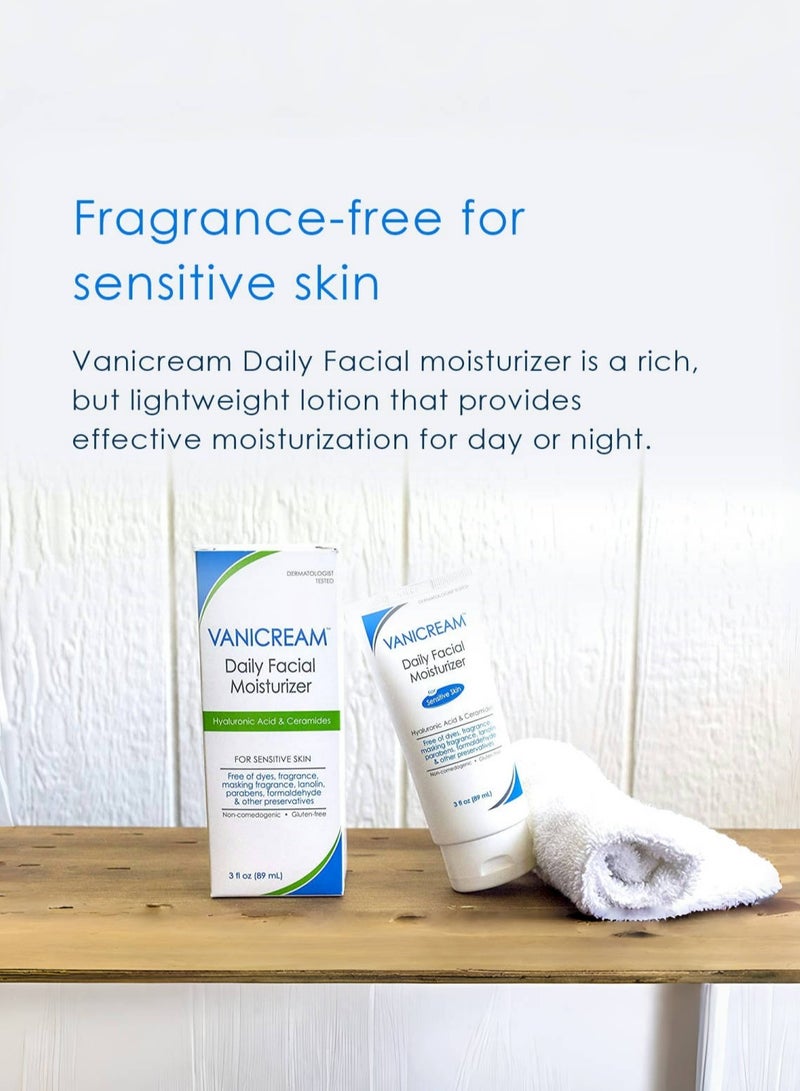 Vanicream Daily Facial Moisturizer With Ceramides and Hyaluronic Acid - Formulated Without Common Irritants for Those with Sensitive Skin  - Image 2