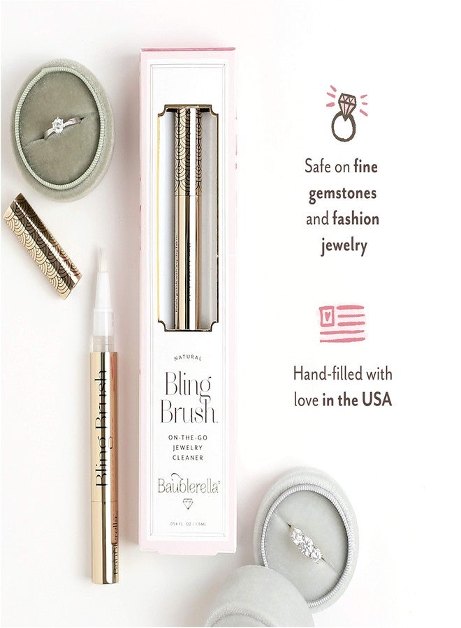 Baublerella Bling Brush, Jewelry Cleaner Pen for Gemstones and Fashion Jewelry, Rinse Free, Made in The USA - Image 4