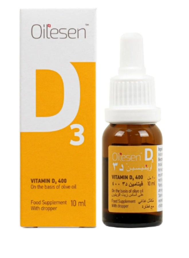 Oilesen Vitamin D3 Drops 10ml | Supports Bone Health, Immunity & Calcium Absorption