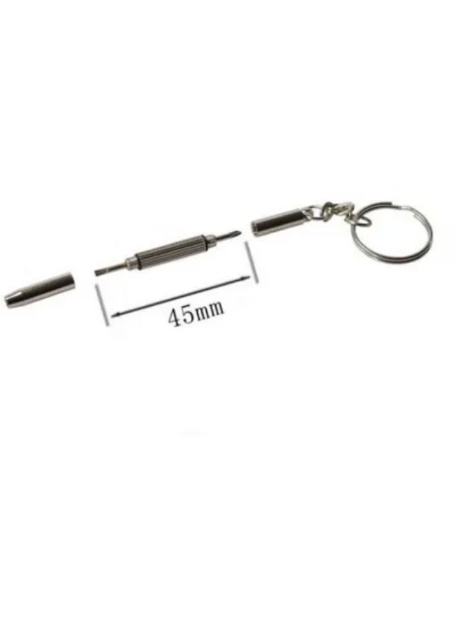 Multifunction Eyeglass Screwdriver Mini Hand Tool 3 In 1 Eyeglass Screwdriver With Key Chain - Image 3