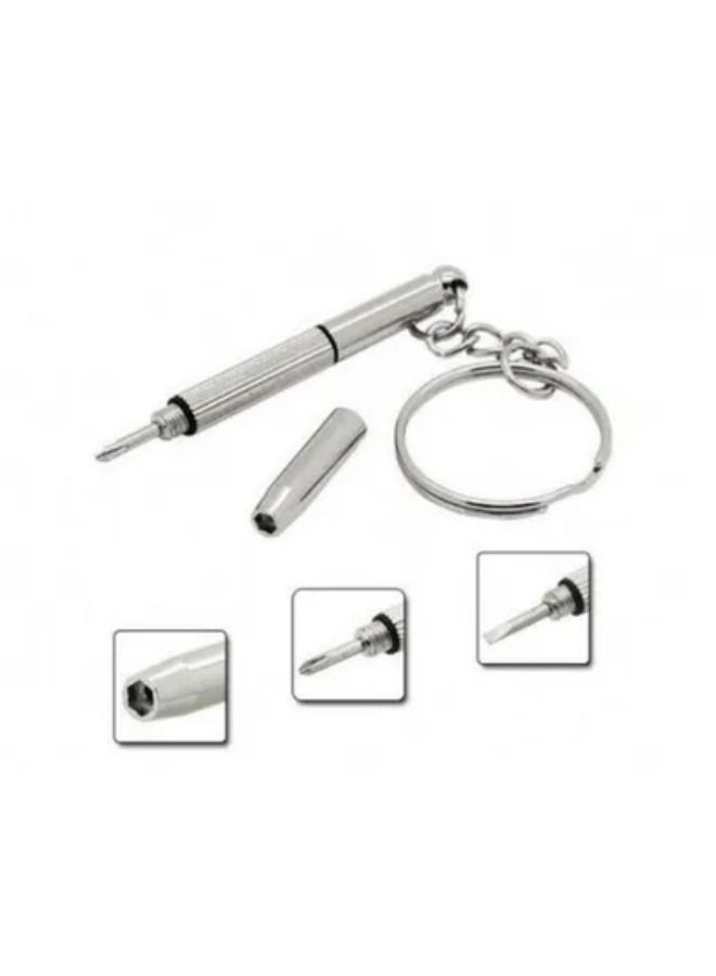 Multifunction Eyeglass Screwdriver Mini Hand Tool 3 In 1 Eyeglass Screwdriver With Key Chain - Image 2