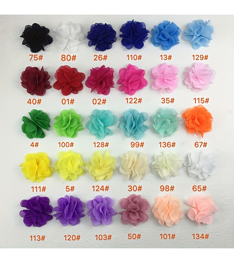 1 Yard 3D Floral Chiffon Lace Bridal Applique Trim For Sewing - Image 5